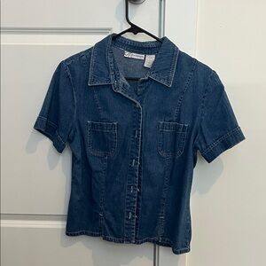 dressbarn Blue Button Down Shirt